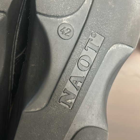 NAOT Womens Black Leather Closed Toe Comfort Mule Wedge Slip On Shoes Size 42 - Picture 9 of 15